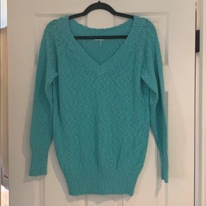 V-neck turquoise sweater, Old Navy